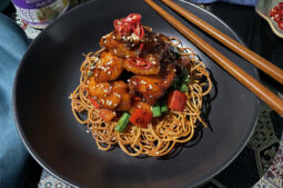 Peking Pork With Crispy Noodles